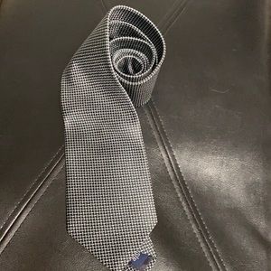 Savile Row gray /black silk men’s necktie